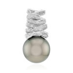 Pendentif en argent et perle de culture de tahiti (monosono collection)