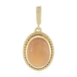 Pendentif en argent et pierre de lune de kangayam