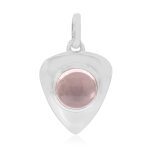 Pendentif en argent et quartz rose