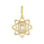Pendentif en argent et saphir blanc