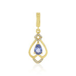 Pendentif en argent et saphir bleu de ceylan non chauffé Pendentif en argent et saphir bleu de ceylan non chauffé