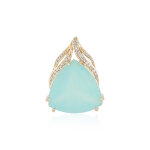 Pendentif en or et opale para�ba (amayani)