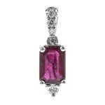 Pendentif en or et rubis aaa du mozambique