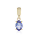 Pendentif en or et saphir bleu de ceylan