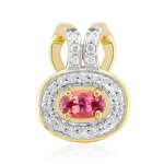 Pendentif en or et saphir padparadscha