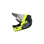 Casque troy lee designs d3 fiberlite (mono black), volt flo yellow
