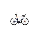 Cinelli pressure disc ultegra di2 road bike 2023, blanc / bleu / orange