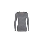 Maillot de corps icebreaker 200 oasis mrinos femme (manches longues, col rond) ss19, gritstone heather ...