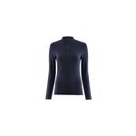 Maillot de corps zipp fhn mrinos femme (250, manches longues), navy