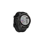 Montre gps garmin fenix 7s sapphire solar (titane) ss22, carbon grey / black