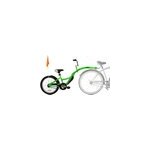 Weeride co pilot tagalong trailer bike, green