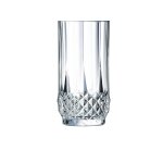 6 verres  eau vintage 28cl longchamp - cristal d'arques - verre ultra transparent au design vintage ...