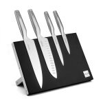 Asean - bloc magntique 4 couteaux de cuisine sabatier trompette