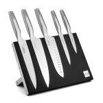 Asean - bloc magntique 5 couteaux de cuisine sabatier trompette