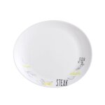 Assiette  steak blanche dcore 30 cm friend's time luminarc