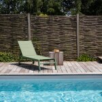Bain de soleil barbados en textilène vert sauge - aluminium vert sauge happy garden Bain de soleil barbados en textilène vert sauge - aluminium vert sauge happy garden