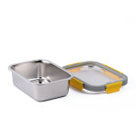 Bote de conservation en inox rectangulaire 1200 ml compatible micro - ondes pika