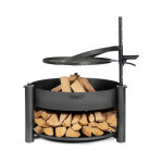 Brasero de jardin solafa 80cm avec grille en acier 60 cm cook king