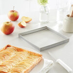 Cadre  tarte perfor en inox carr 20 cm mathon