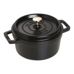 Cocotte en fonte, ronde,  26 cm, 5 l, noir mat staub
