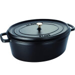 Cocotte ovale signature 40cm noir mat le creuset