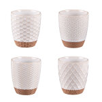 Coffret de 4 gobelets jaspe 20 cl beige table passion