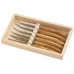 Coffret 6 couteaux bois d olivier le thiers prestige jean dubost