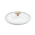 Couvercle verre 28 cm bouton bois de htre de buyer