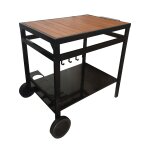 Desserte aveiro noire pour plancha happy garden