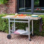 Desserte pour plancha en bois et mtal grandi xl cook'in garden