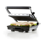 Domo - grill multifonctions en acier inoxydable - grandes plaques teflon - couvercle flottant - thermostat ...