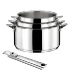 Eclipse - srie de 3 casseroles 16 / 18 / 20cm inox avec poigne cuisinox