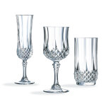 Ensemble 18 pices, verres  pied et verres  eau longchamp - cristal d'arques cristal d'arques