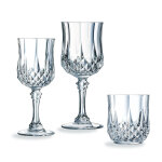 Ensemble 18 verres  pied et verres  eau longchamp - cristal d'arques cristal d'arques