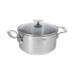 Faitout inox milady avec couvercle en verre 20 cm 3 l de buyer