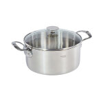 Faitout inox milady avec couvercle en verre 24 cm 5, 4 l de buyer