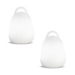 Lot 2 baladeuses sans fil waterproof led liberty c25 24x18cm lumisky