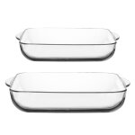 Lot de 2 plats carrs 22 + 28 cm pasabahce
