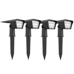 Lot de 4 spots solaires curtis 200lm lumisky