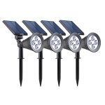 Lot de 4 spots solaires projecteurs spiky w34 100lm lumisky