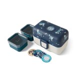 Lunch box  compartiments pour enfant tresor 800ml bleu wolf monbento