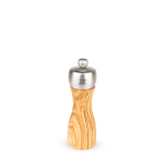 Moulin  poivre manuel en bois d'olivier et inox 15cm fidji peugeot