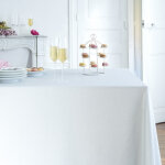 Nappe enduite unie gris pastel - ovale 160x240cm fleur de soleil Nappe enduite unie gris pastel - ovale 160x240cm fleur de soleil
