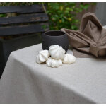 Nappe enduite unie lin / coton - ronde diam 160cm fleur de soleil Nappe enduite unie lin / coton - ronde diam 160cm fleur de soleil