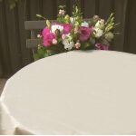 Nappe enduite unie sable - ronde diam 160cm fleur de soleil Nappe enduite unie sable - ronde diam 160cm fleur de soleil