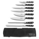 Origin - trousse souple avec 8 couteaux de cuisine sabatier trompette