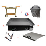Pack plancha électrique lux 600 carbon - chariot elysée 601 planchaelec Pack plancha électrique lux 600 carbon - chariot elysée 601 planchaelec
