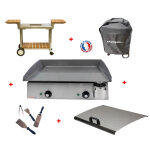Pack plancha électrique lux 600 inox - chariot elysée 601 planchaelec Pack plancha électrique lux 600 inox - chariot elysée 601 planchaelec