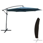 Parasol déporté oahu rond 3, 50m de diamètre bleu gris + housse happy garden Parasol déporté oahu rond 3, 50m de diamètre bleu gris + housse happy garden