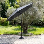 Parasol droit hapuna rond 3, 30m de diamètre gris happy garden Parasol droit hapuna rond 3, 30m de diamètre gris happy garden